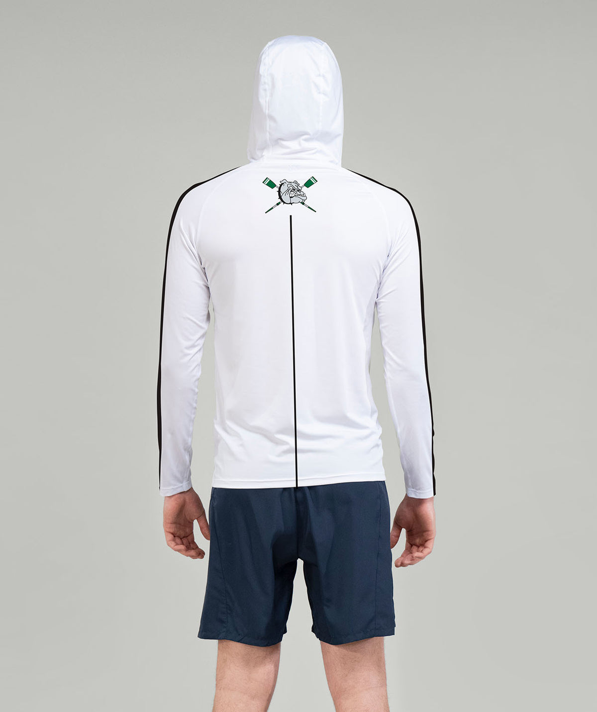 Men's Melbourne Crew Summer Hoodie LS - Green/White