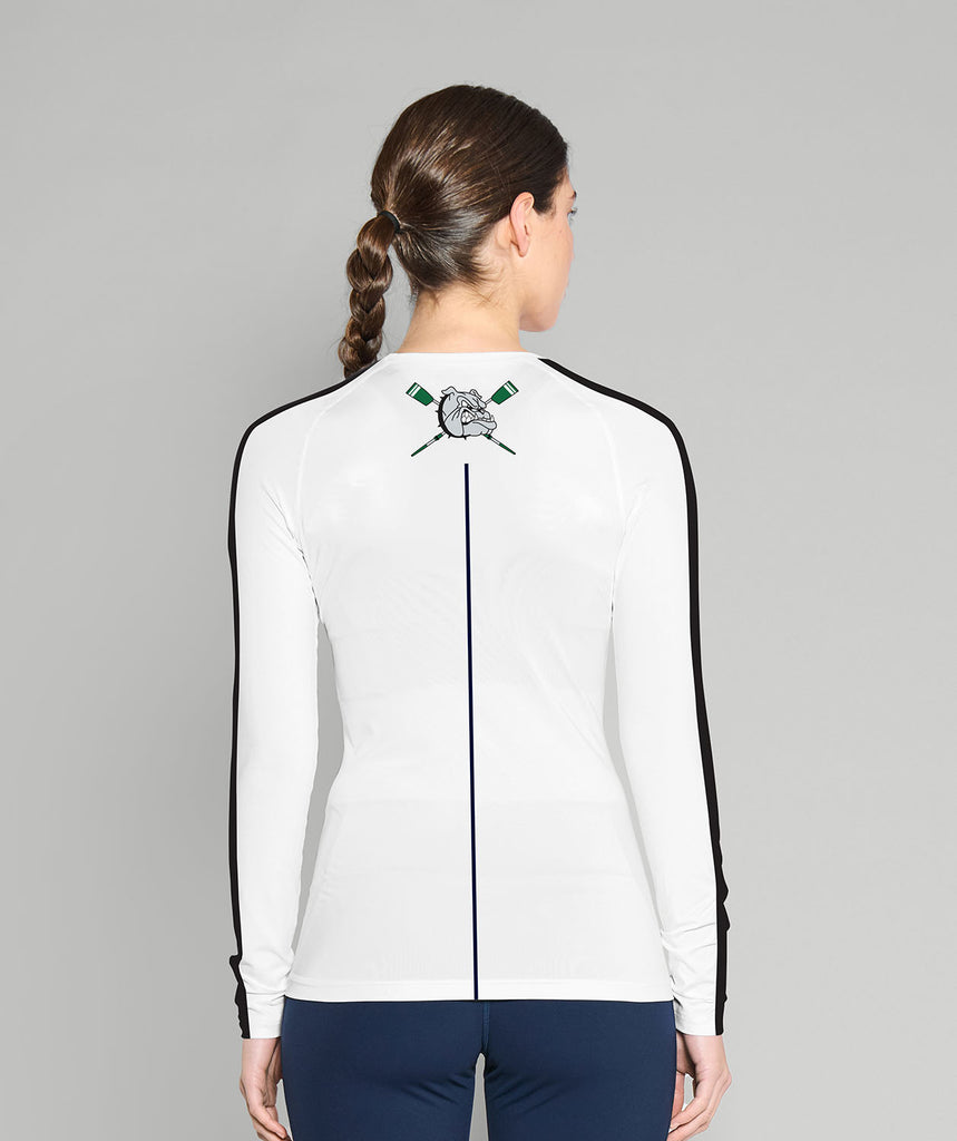 Women's Melbourne Crew Base Layer LS - Green/White