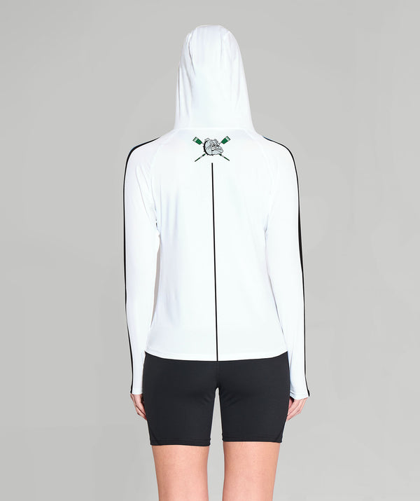 Women's Melbourne Crew Summer Hoodie LS - Green/White