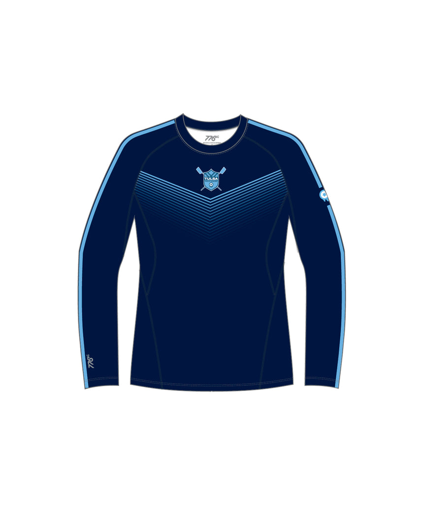 Men's Tulsa Youth Rowing  Base Layer LS - Navy/Blue