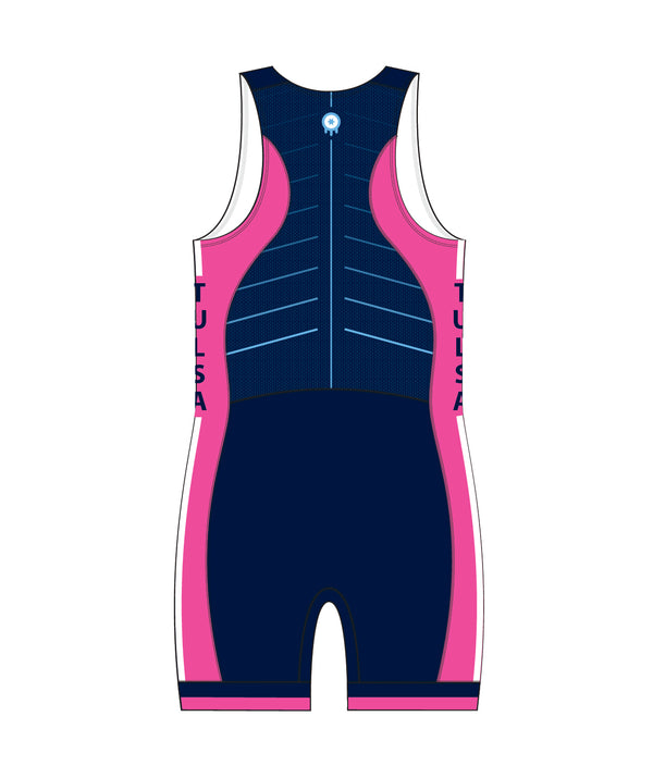 Men's Tulsa Youth Rowing  Pro Unisuit - Navy/Pink