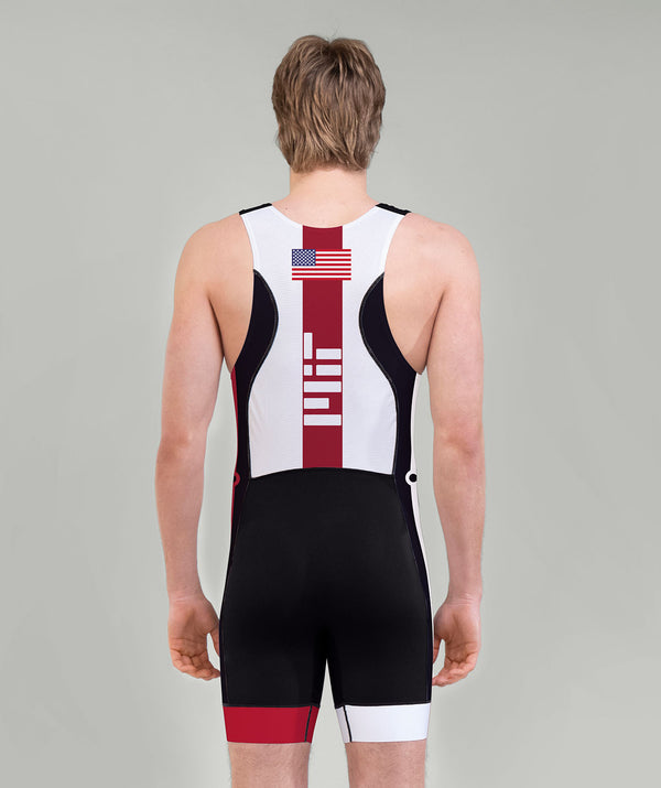Men's MIT Lightweight Pro Unisuit - Black/Red/White