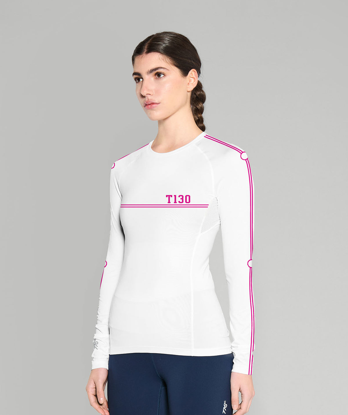 Women's MIT Base Layer LS - White/Pink