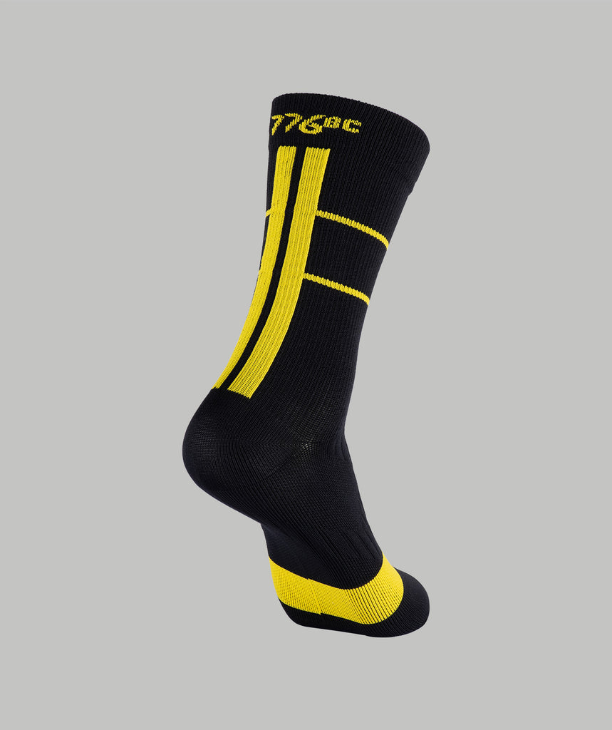 black and yellow elite socks