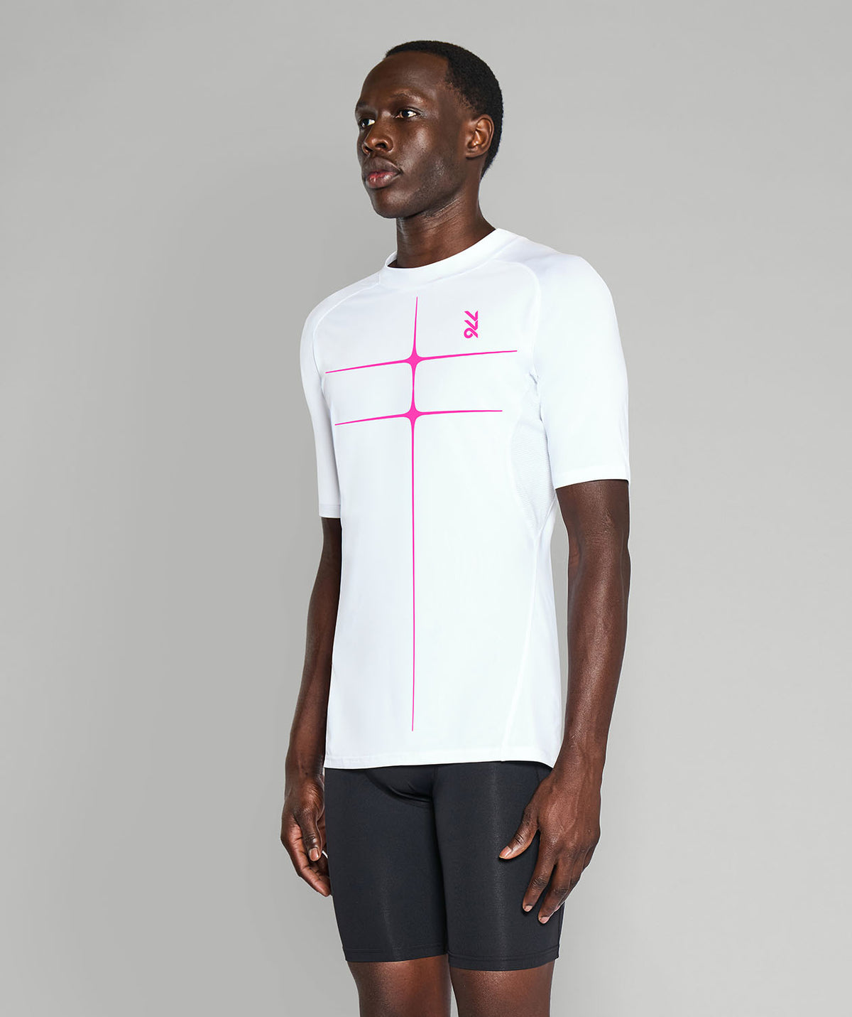 Men's 776BC Vivid Motion Base Layer SS - White/Pink