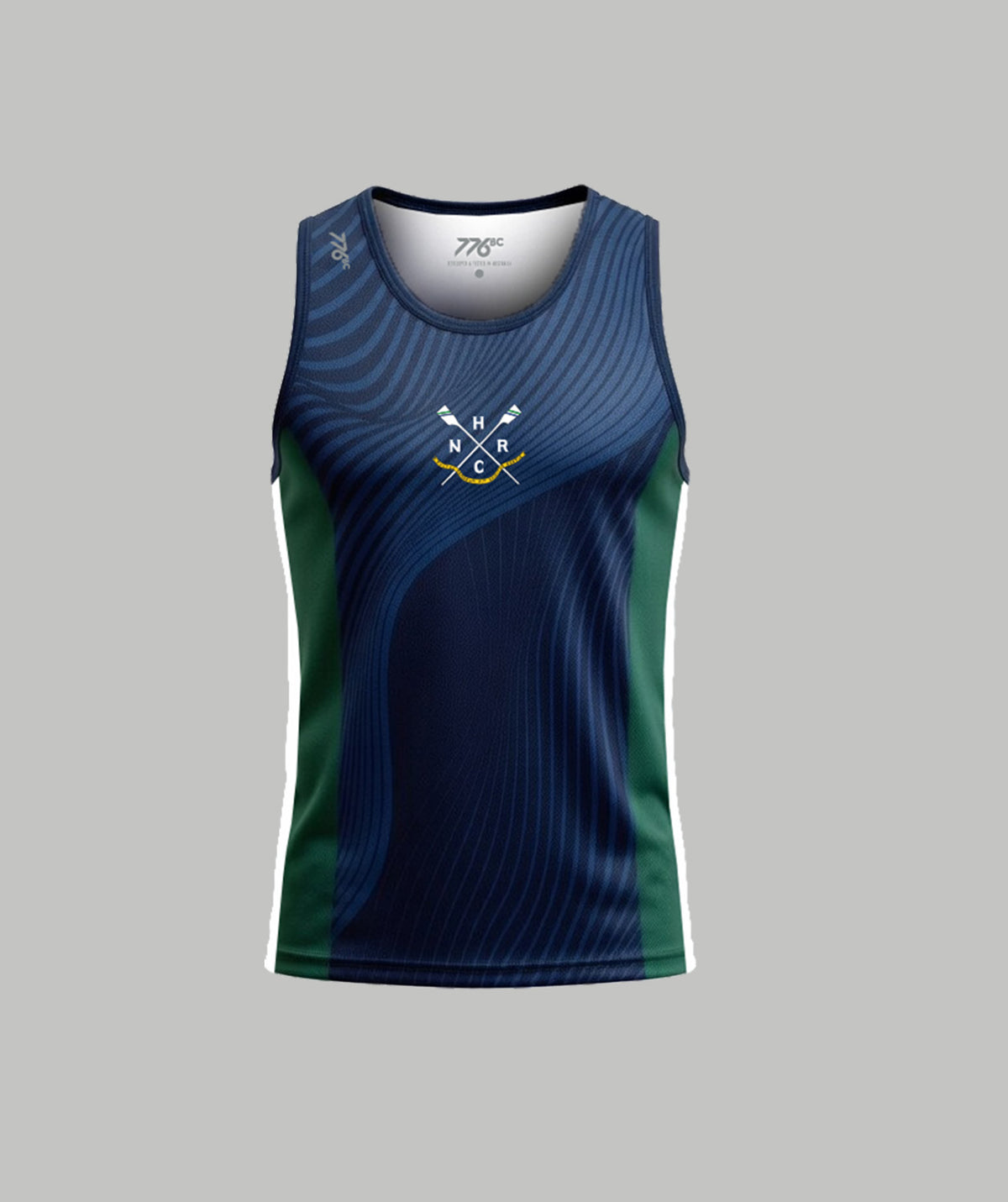 Men's New Haven Rowing Club Performance Tank - Navy/Green