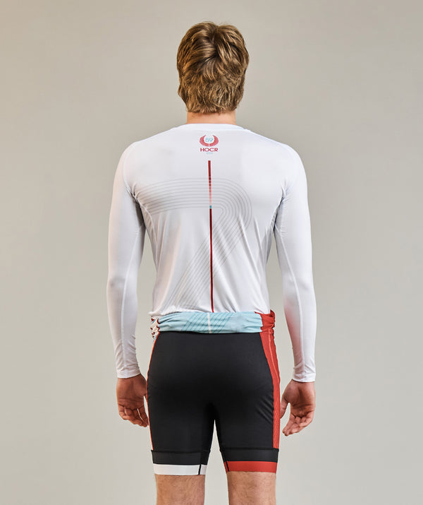 Men's 776BC X HOCR 59 Base Layer LS - Red/White