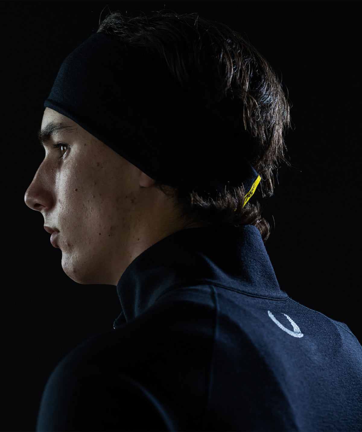 Unisex Wreath Pro-Merino Headband - Black