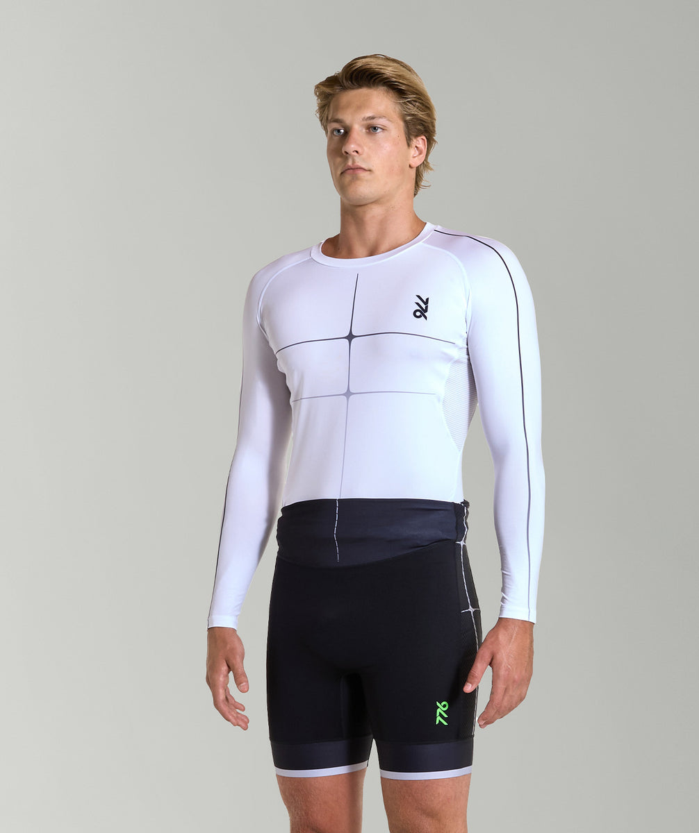 Men's Motion Pro Base Layer LS - White/Graphite | 776BC – 776BC USA Inc