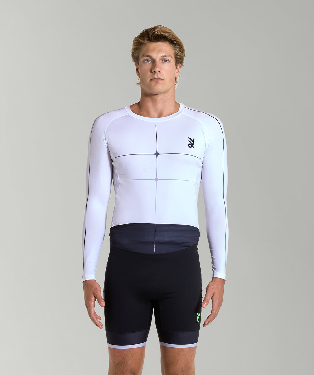 Men's Motion Pro Base Layer LS - White/Graphite | 776BC – 776BC USA Inc