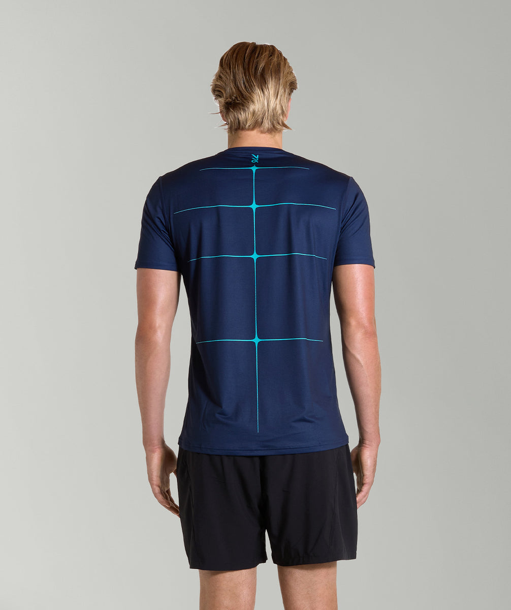 Men's Motion Pro Performance T-Shirt SS - Navy/Arctic Green – 776BC USA Inc
