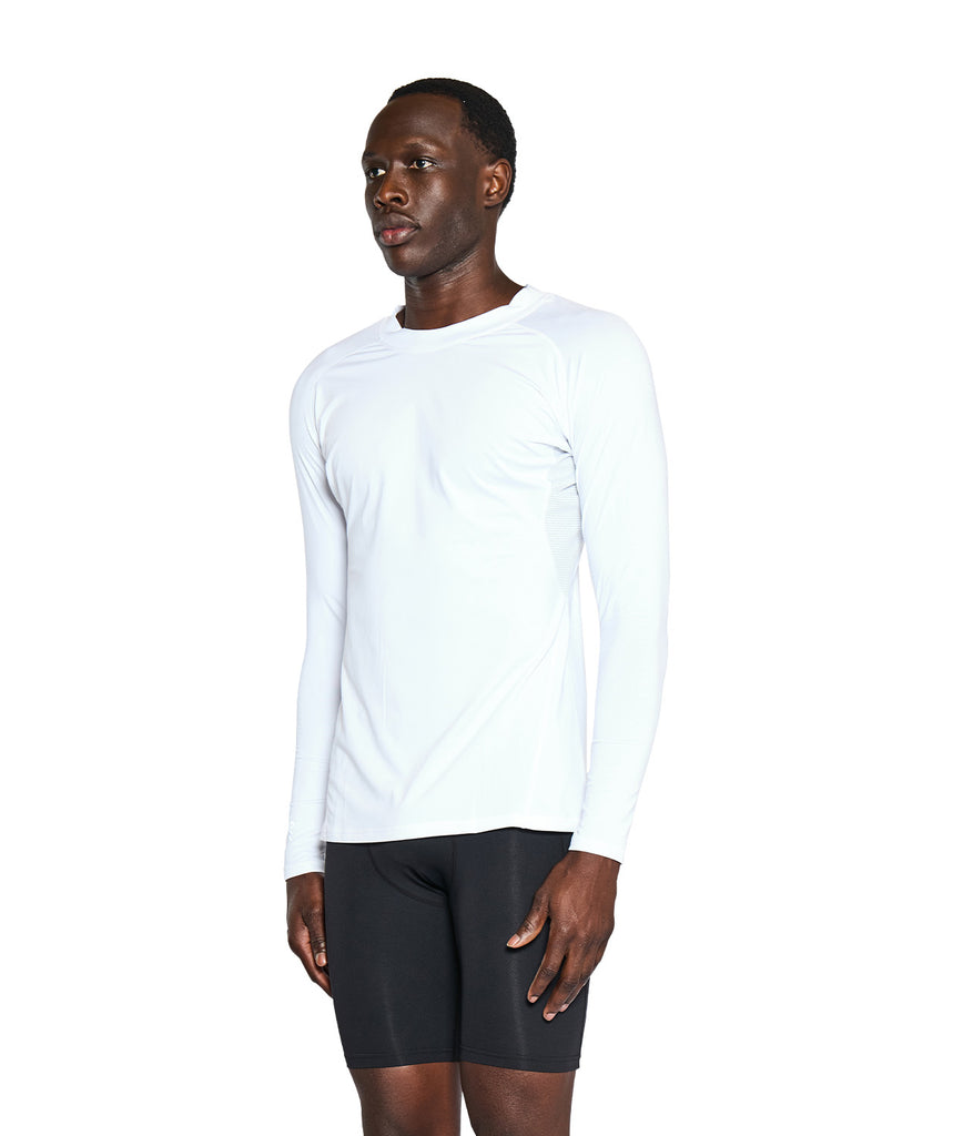 Men's Wreath Winter Base Layer LS - White