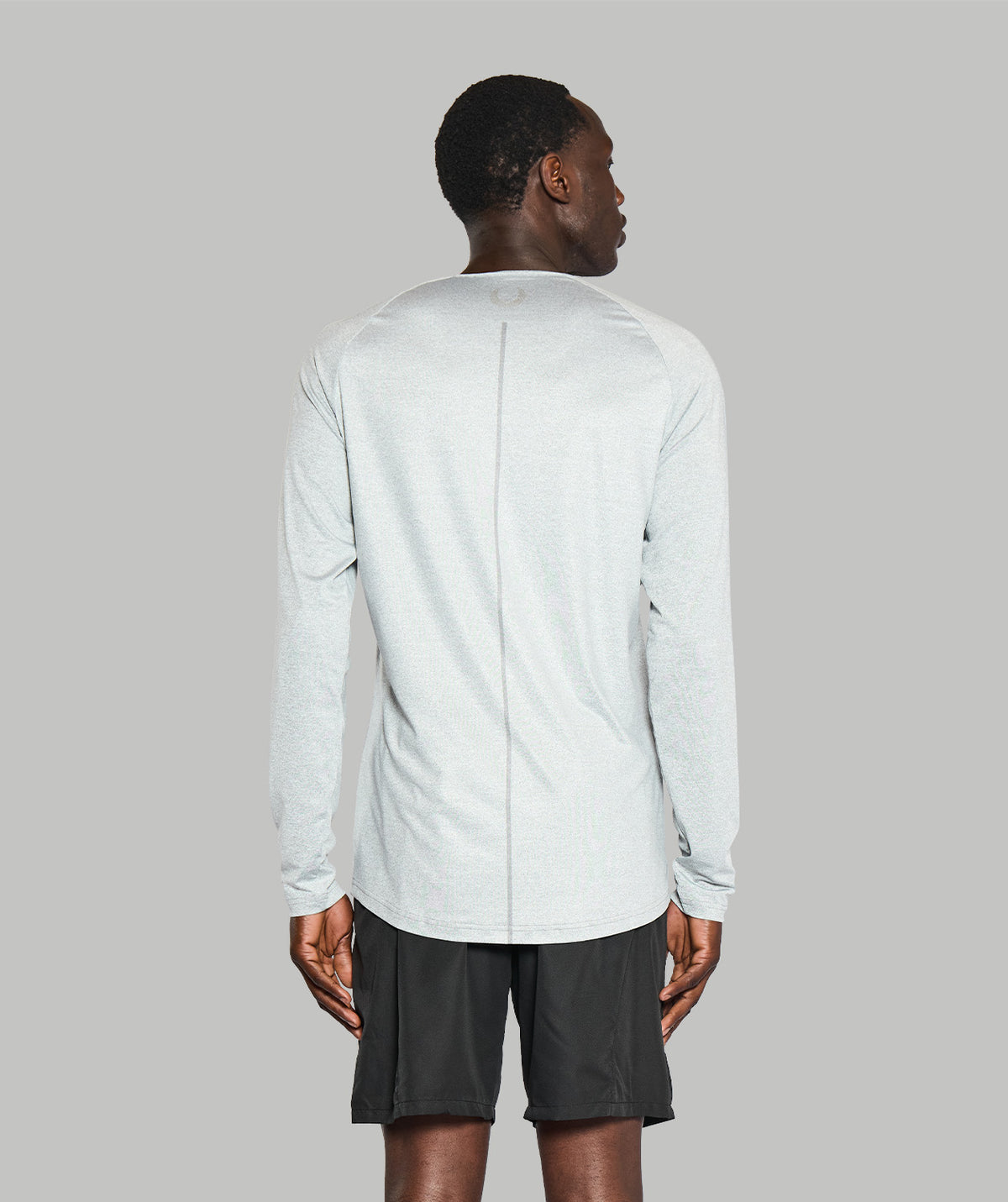 Men's Wreath Active LS T-Shirt - Gray