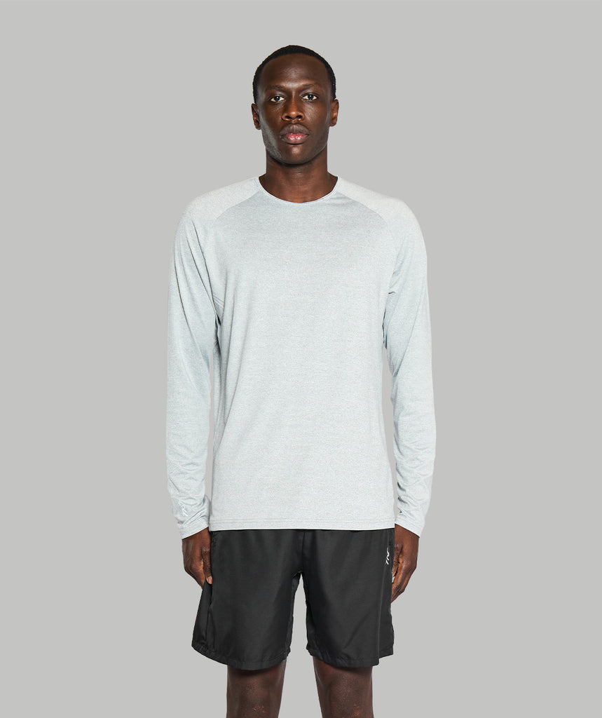 Men's Wreath Active LS T-Shirt - Gray