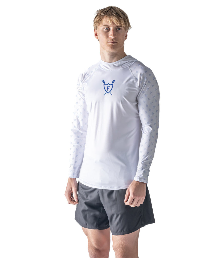 Men's Fairmount Rowing Sun Hoodie LS - White