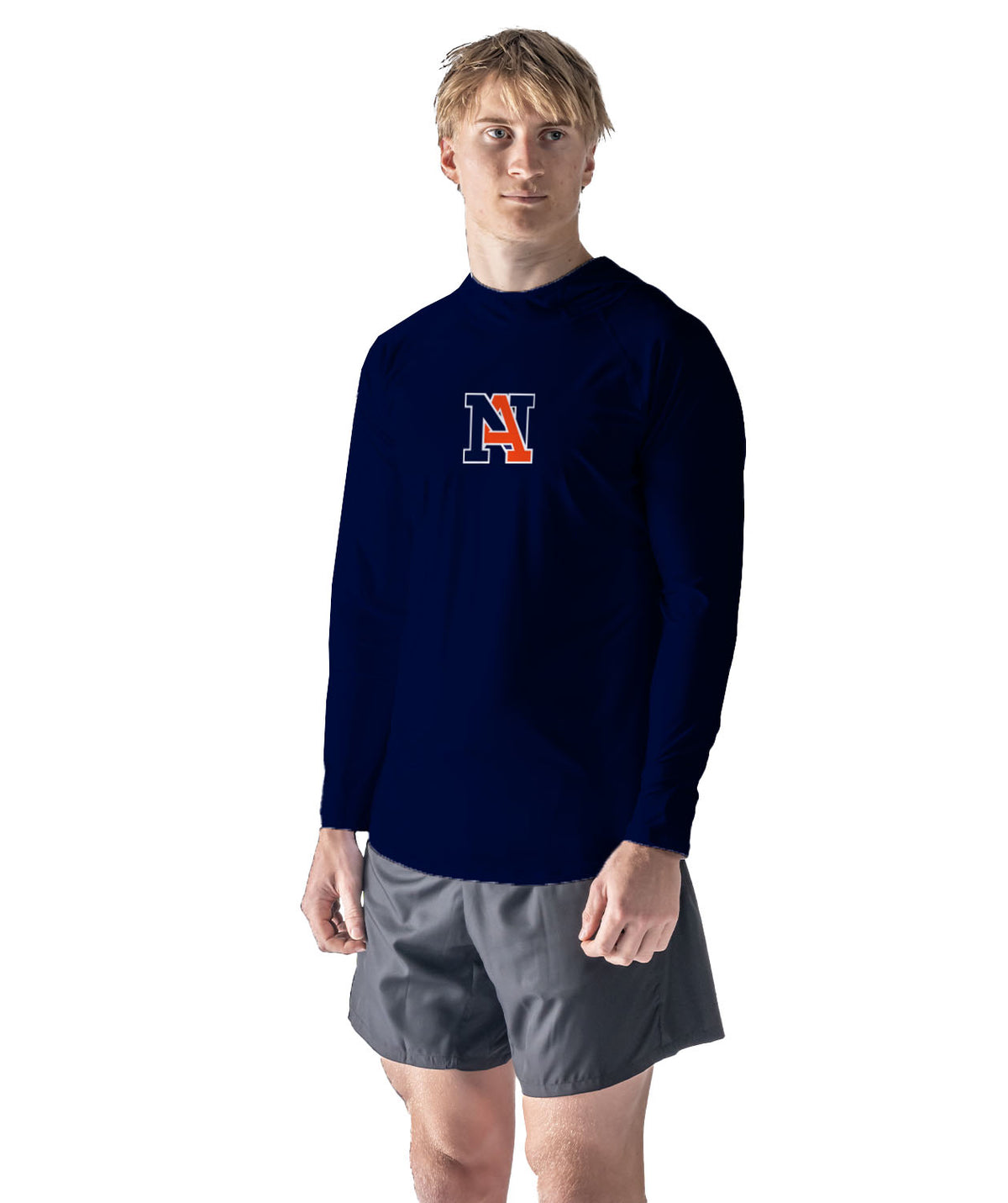 Men's Norfolk Academy Sun Hoodie LS - Navy