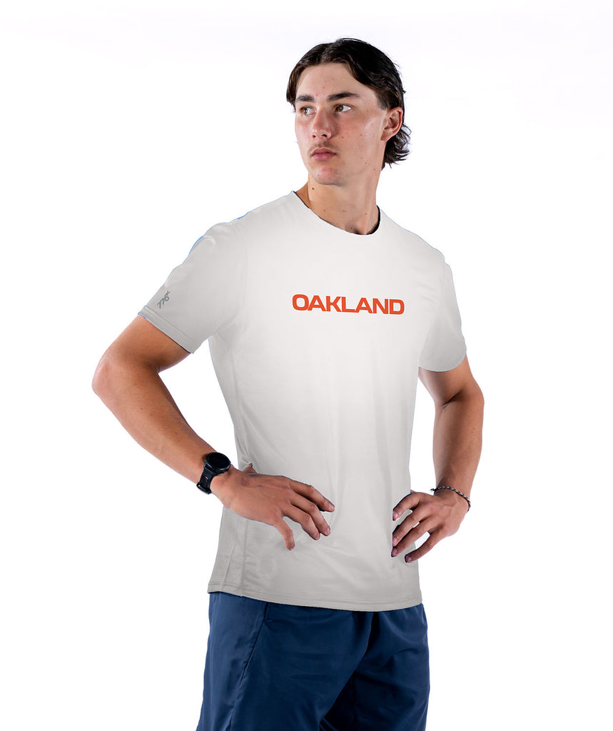 Men's Oakland Strokes Performance T-Shirt SS - White