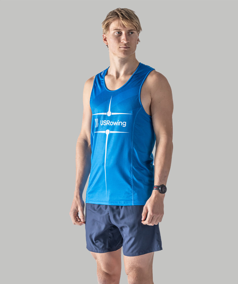 Men's 776BC x USRowing Motion Pro Performance Tank 02 - Blue | 776BC ...