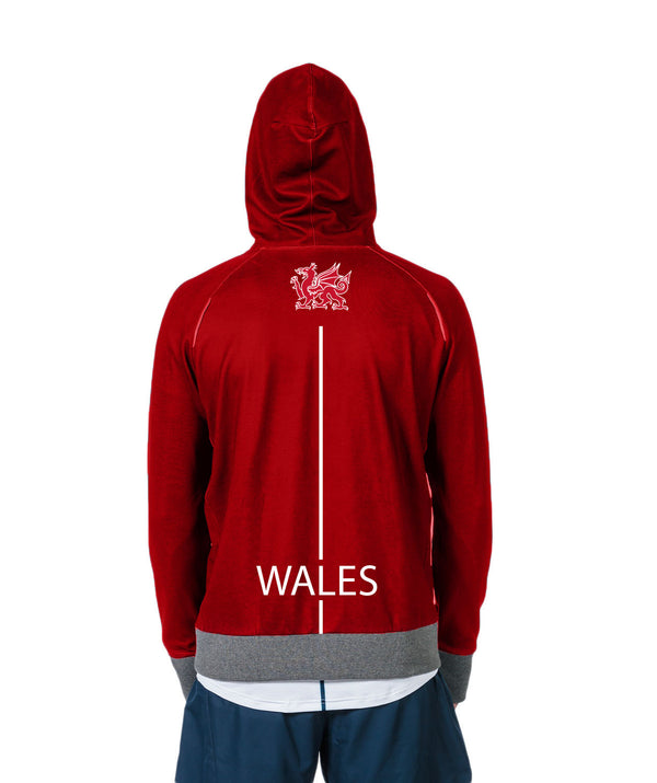 Men's Welsh Rowing Full Zip Fleece Hoodie - Red/White