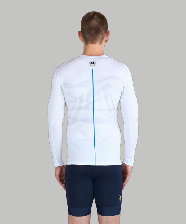 Men's 776BC X HOCR 61 Base Layer LS - White/Azure