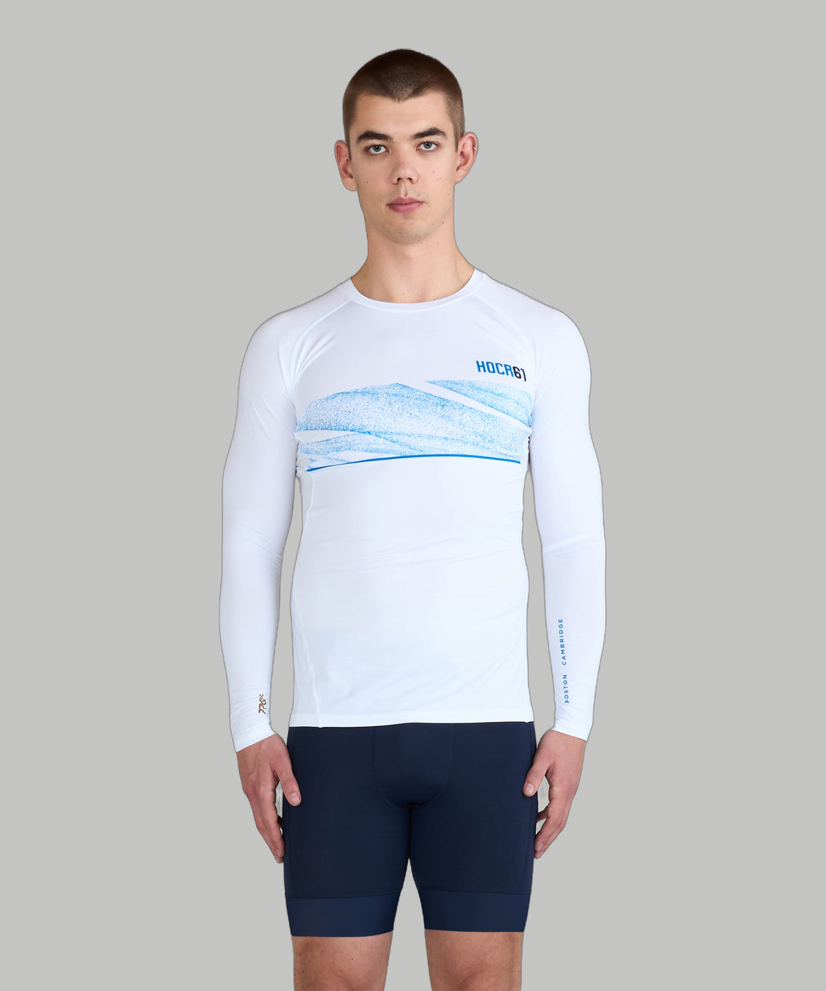Men's 776BC X HOCR 61 Base Layer LS - White/Azure