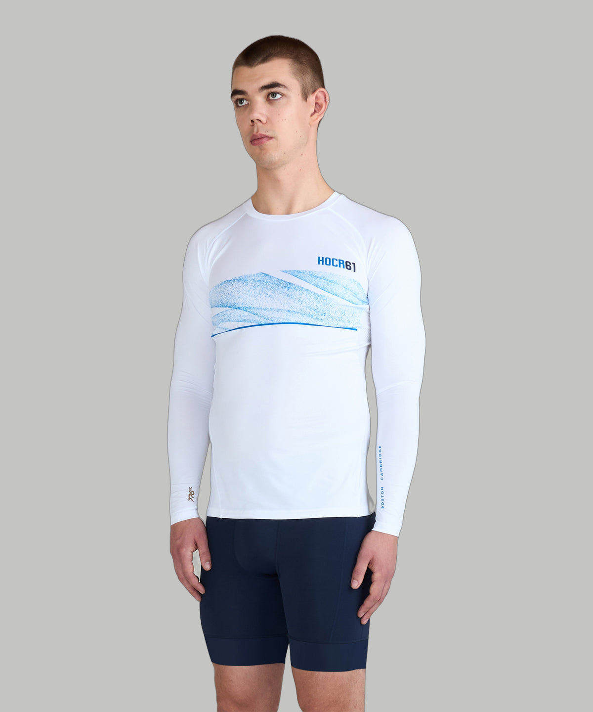 Men's 776BC X HOCR 61 Base Layer LS - White/Azure