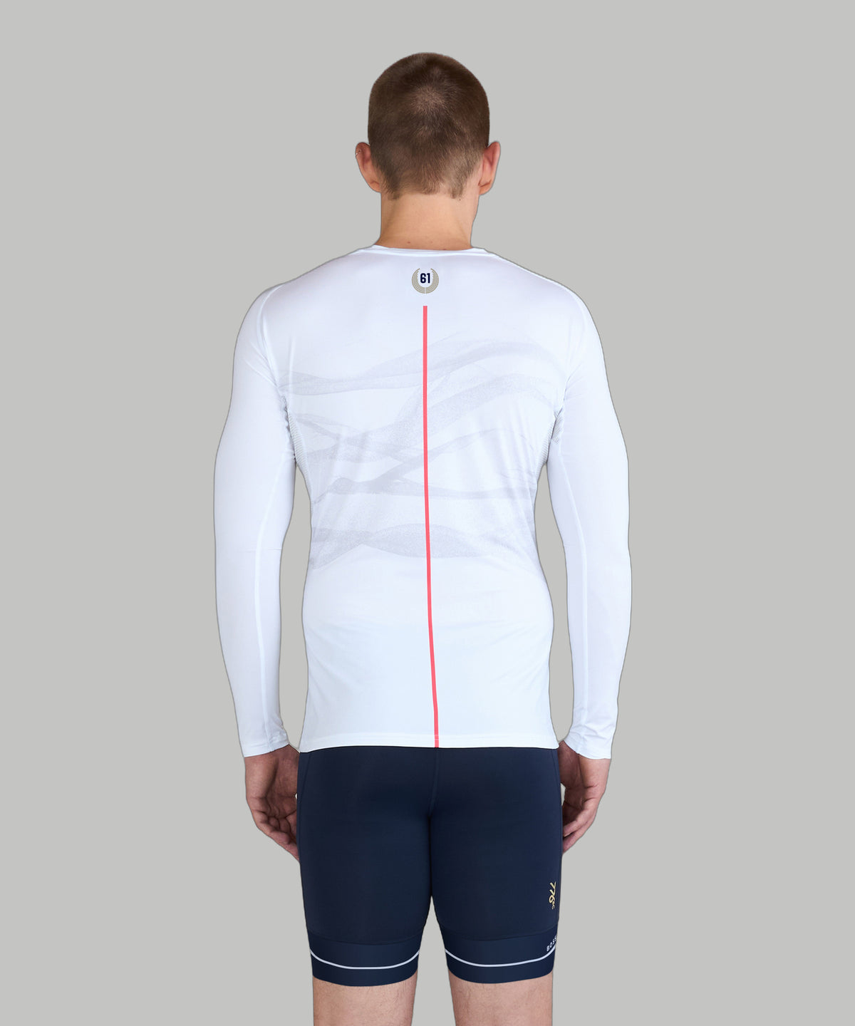 Men's 776BC X HOCR 61 Base Layer LS - White/Crimson