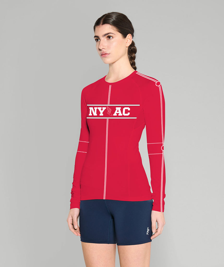 Women's New York Athletic Club Base Layer LS - Red