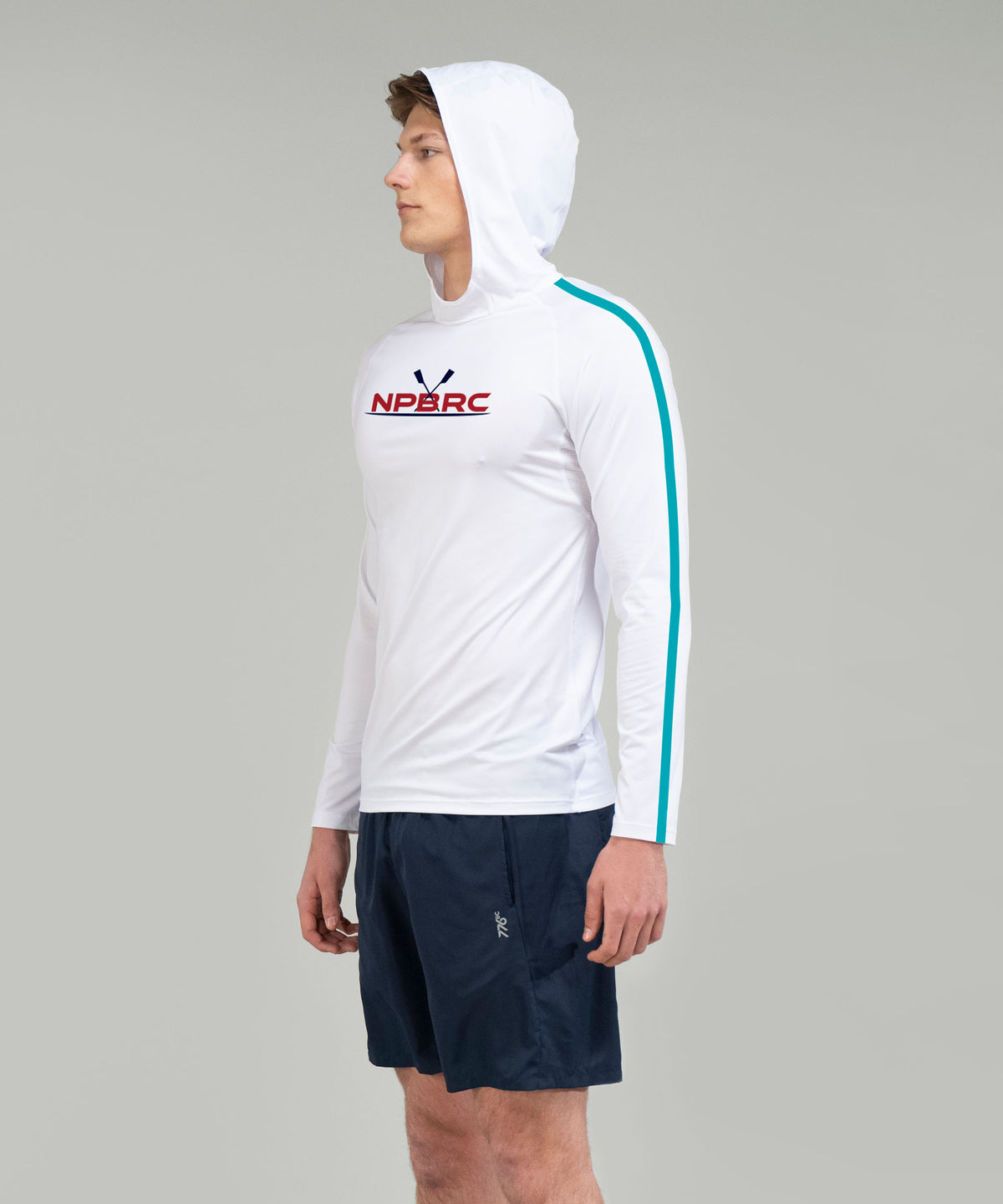 Men's North Palm Beach Rowing Sun Hoodie LS - White