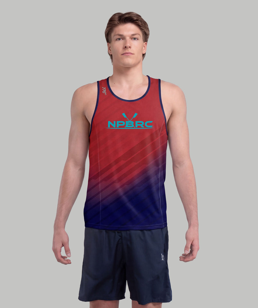 Men's North Palm Beach Rowing Club Performance Tank - Red/Navy