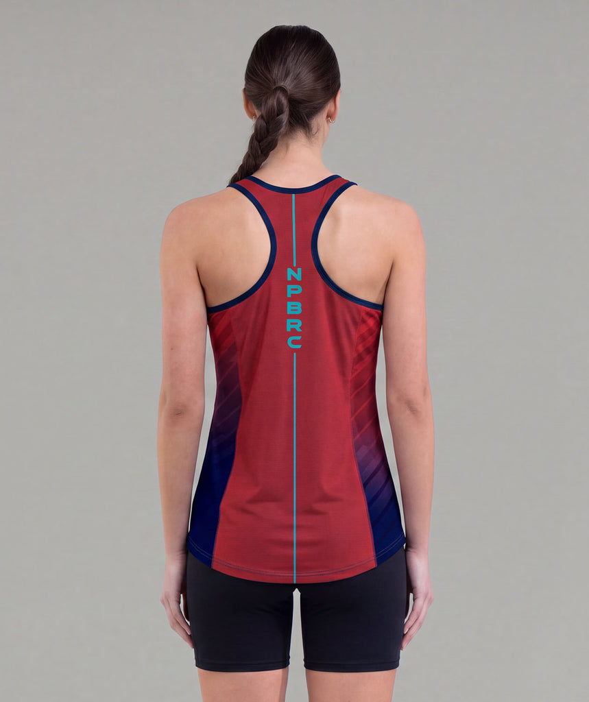Women's North Palm Beach Rowing Club Performance Tank - Red/Navy