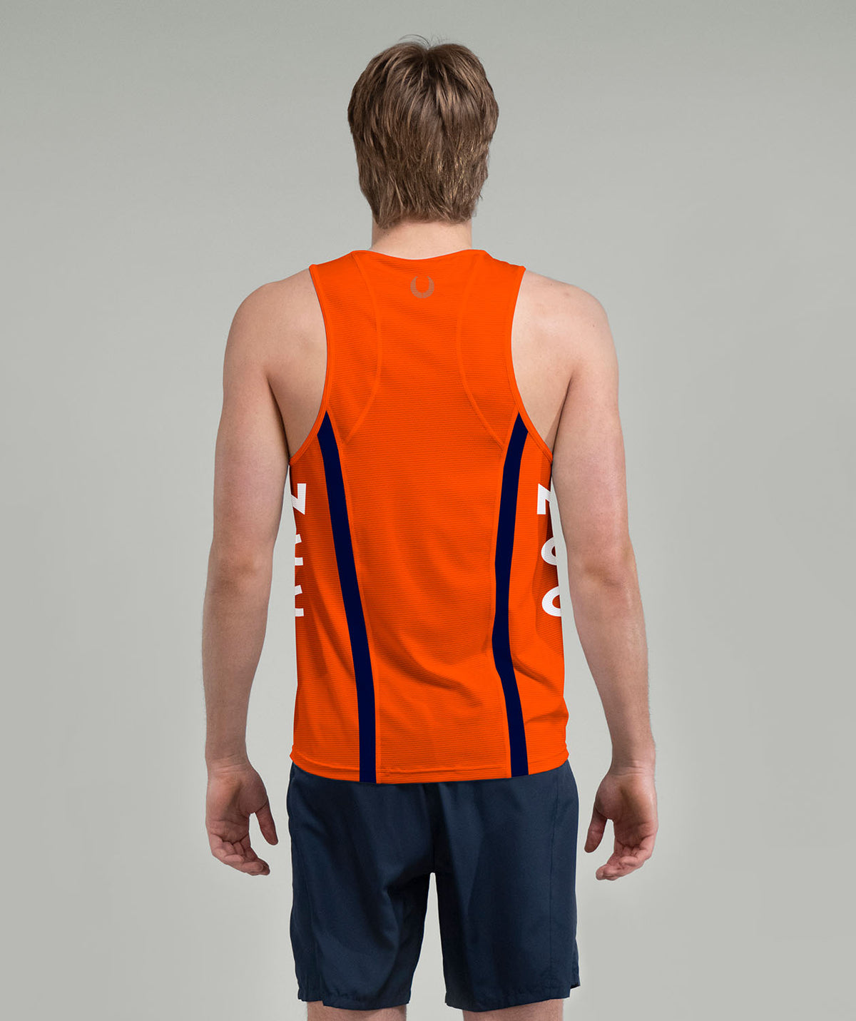 Men's North Cascades Crew Performance Tank - Navy/Orange