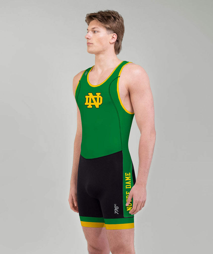 Men's Notre Dame High School Pro Unisuit - Green/Gold/Black