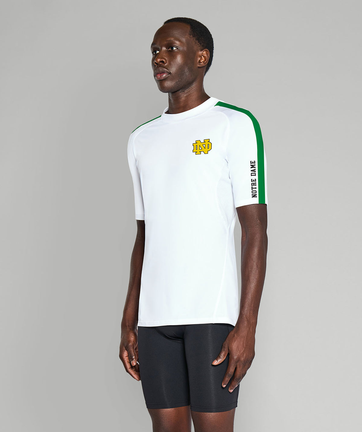 Men's Notre Dame High School Base Layer SS - White