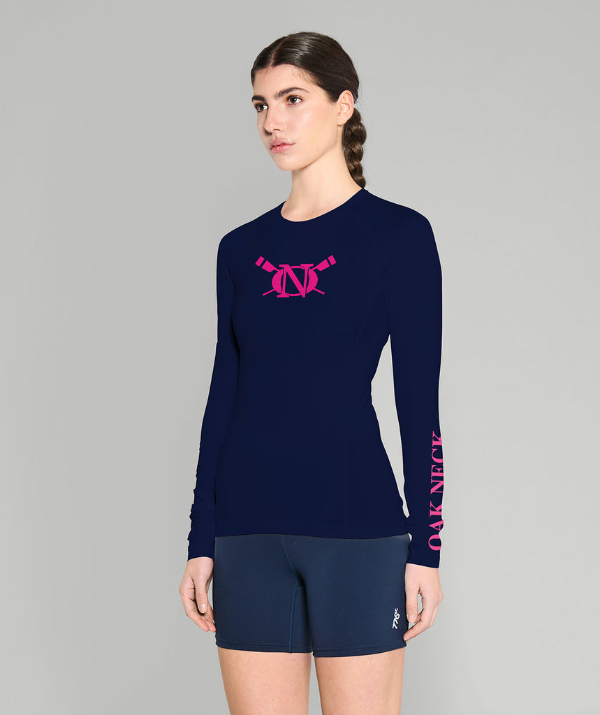 Women's Oak Neck Rowing Base Layer LS - Navy