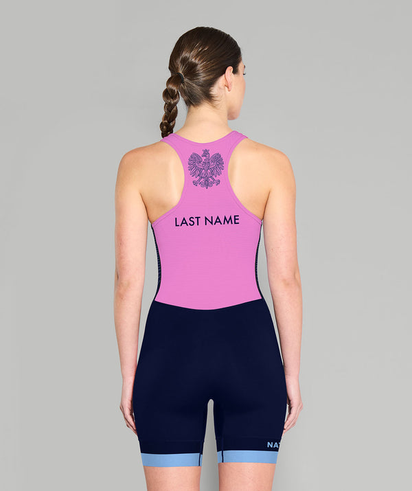 Women's Oak Neck Rowing Nationals Pro Unisuit - Navy/Pink