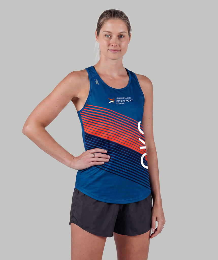 Women's OKC Riversport Training Tank - White/Blue
