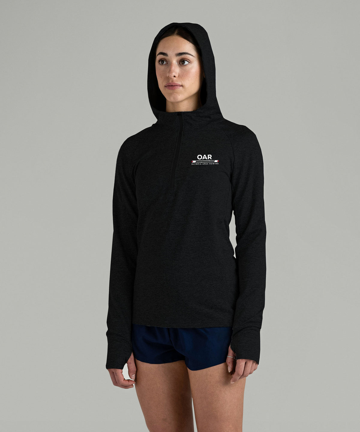 Women's Olympia Area Rowing Training Hoodie - Black