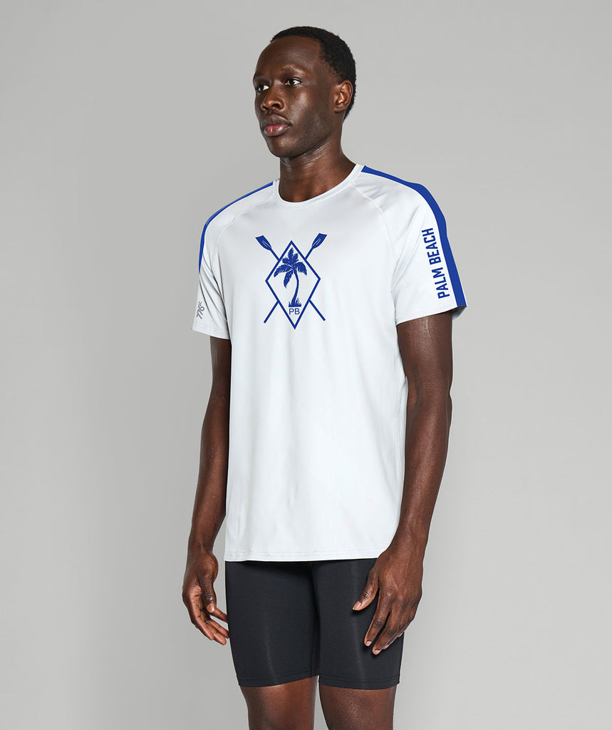 Men's Palm Beach Training T-Shirt SS - White/Royal