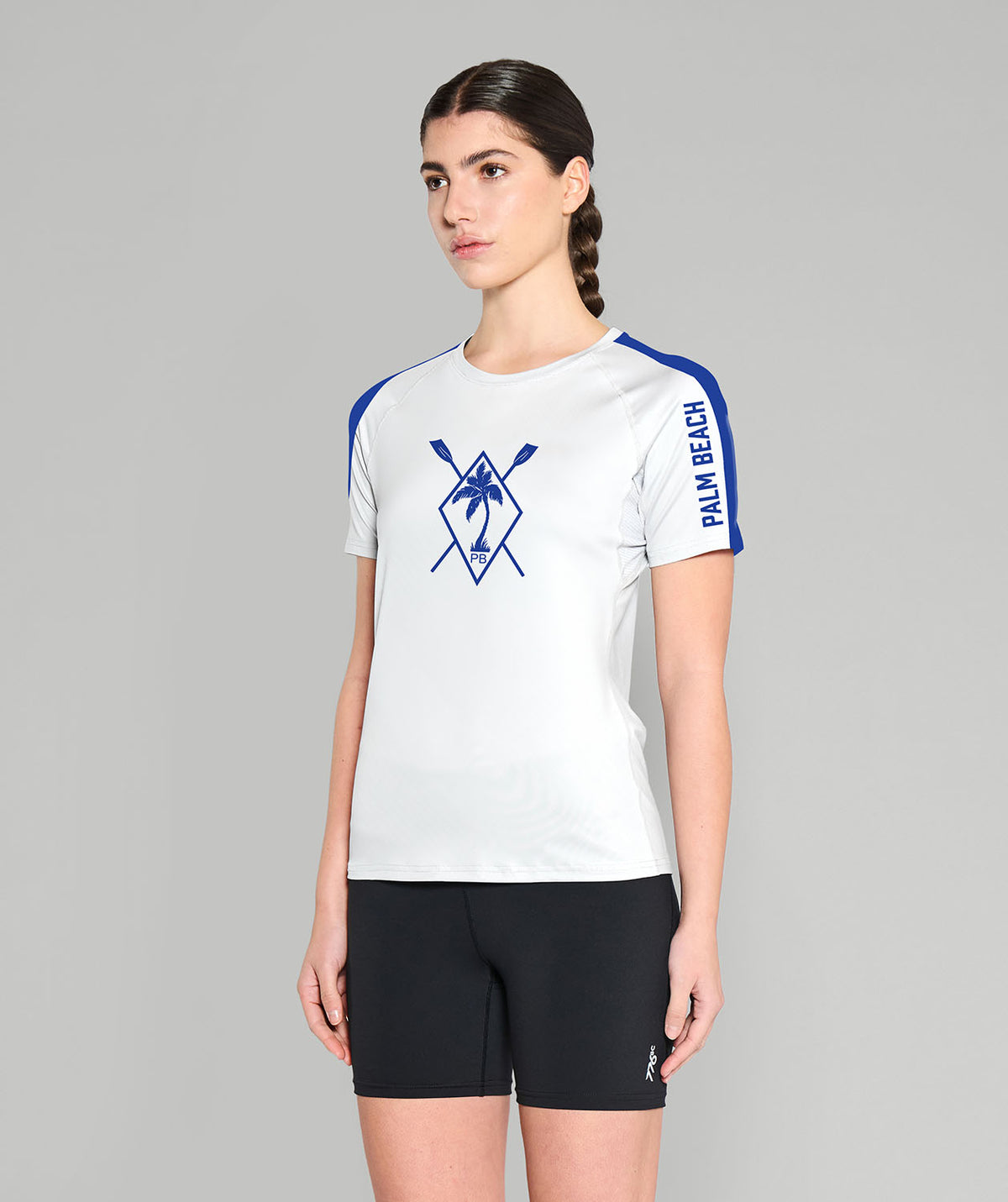 Women's Palm Beach Training T-Shirt SS - White/Royal