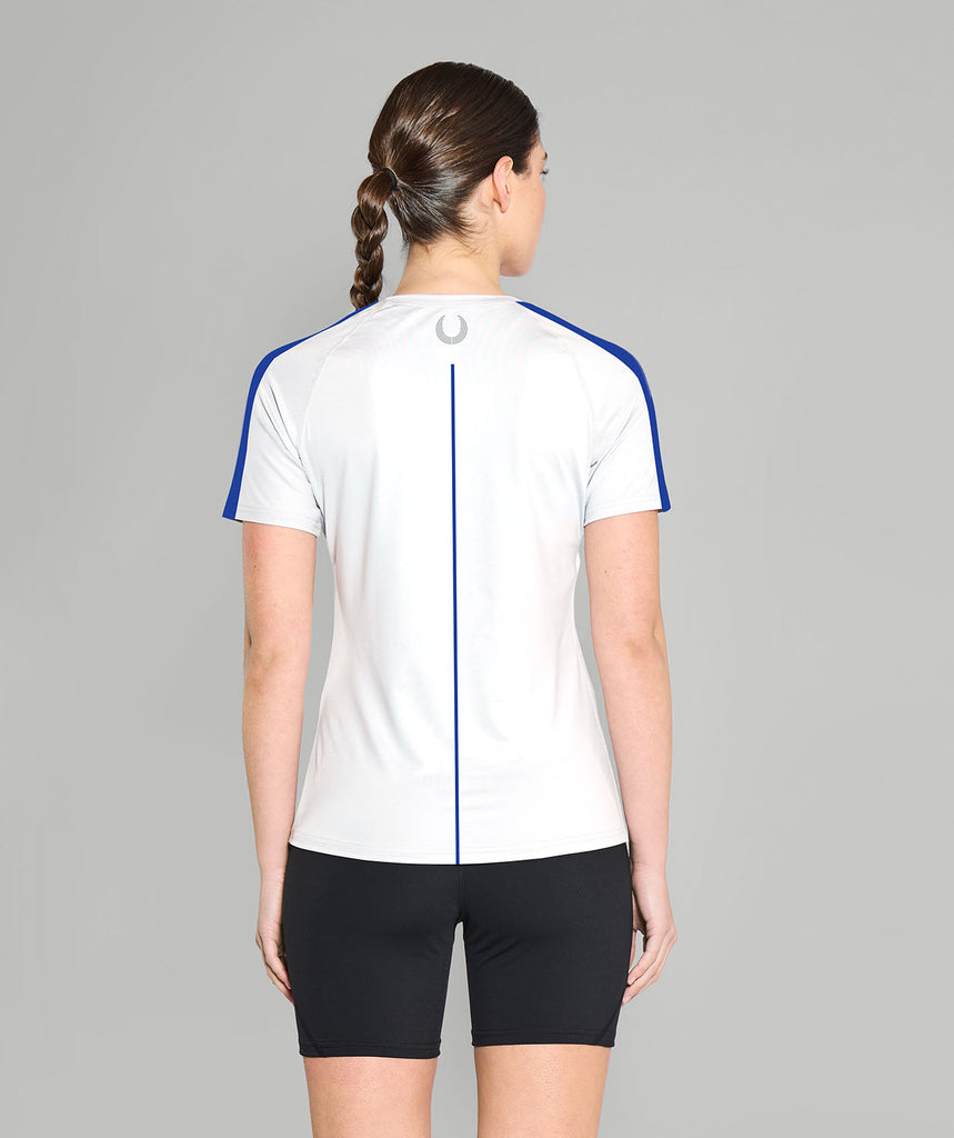 Women's Palm Beach Training T-Shirt SS - White/Royal