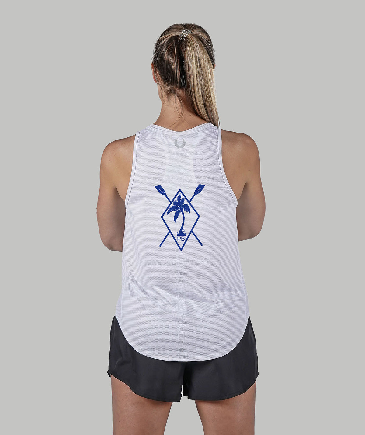 Women's Palm Beach Training Tank - White/Royal