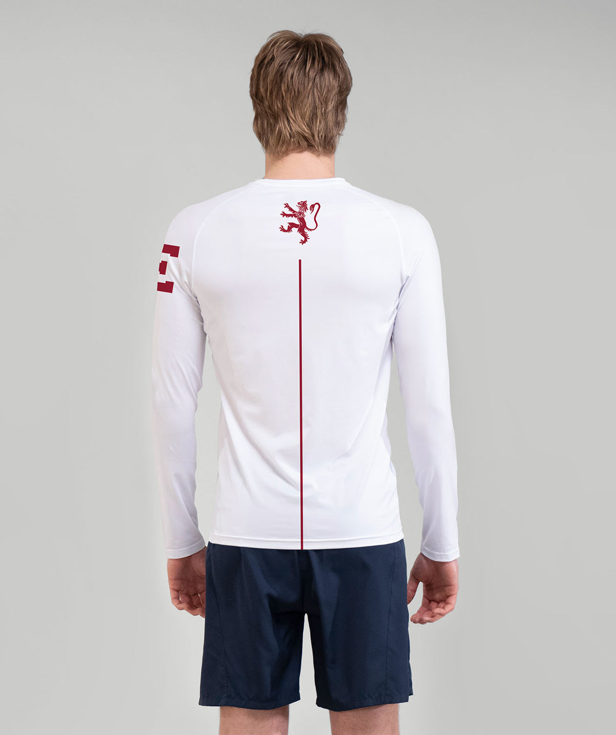 Men's Phillips Exeter Academy Base Layer LS - White/Red
