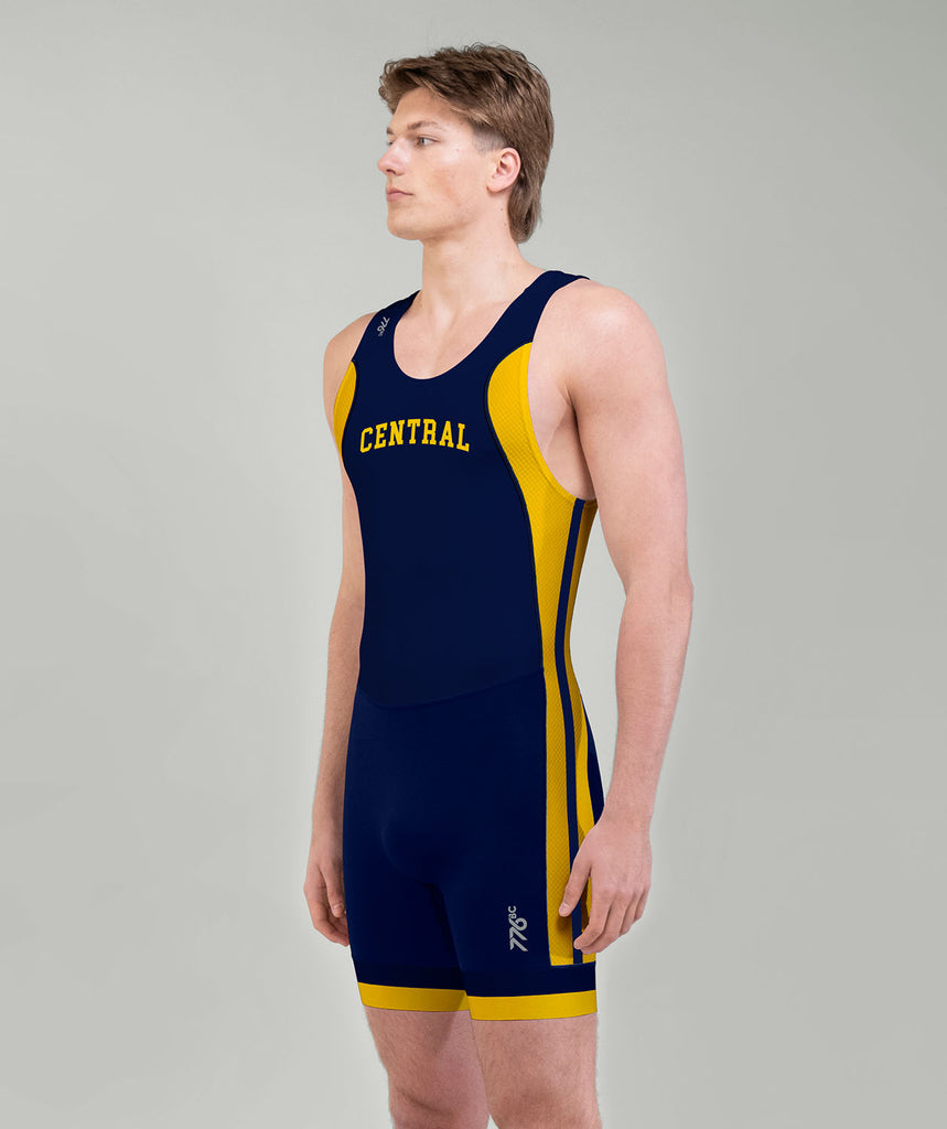 Men's Pittsburgh Central Catholic Pro Unisuit - Navy/Yellow
