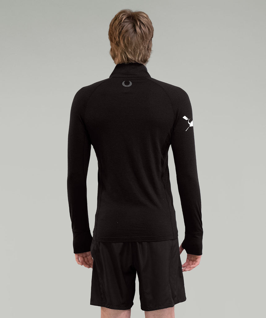 Men's Port Rowing Pro-Merino 1/4 Zip LS - Black