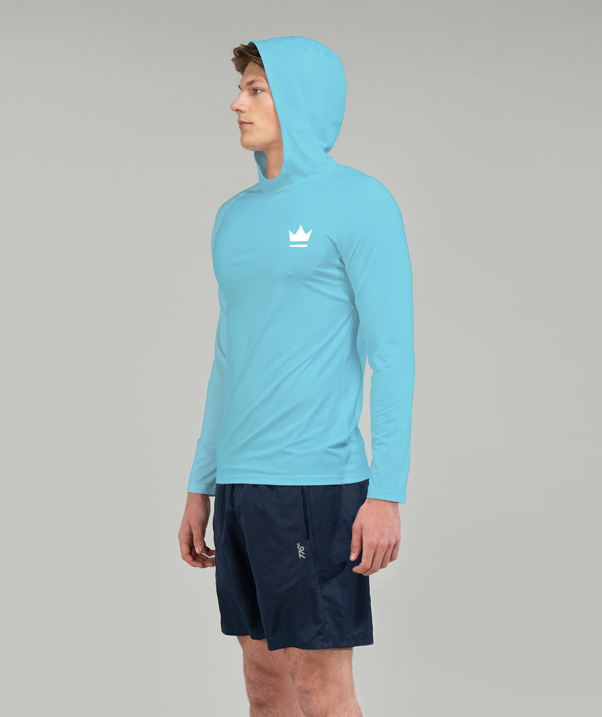 Men's Queens Rowing Sun Hoodie LS - Blue