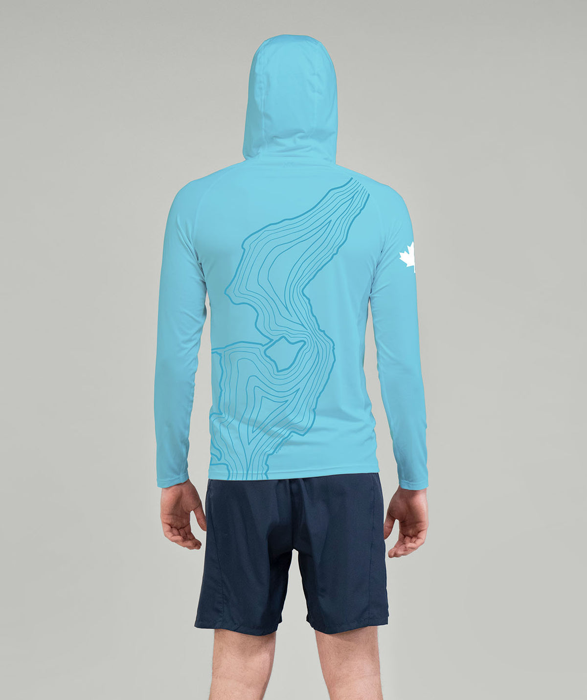 Men's Queens Rowing Sun Hoodie LS - Blue