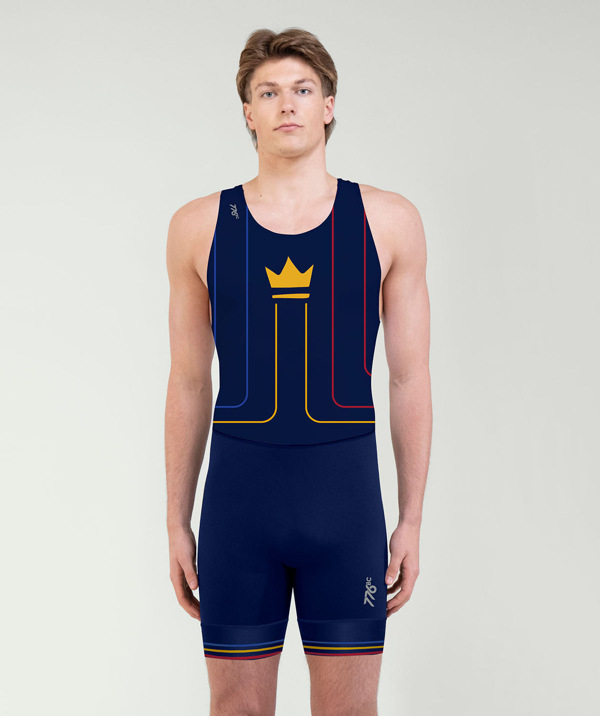 Men's Queens Rowing Streamline Unisuit Leg Band - Navy