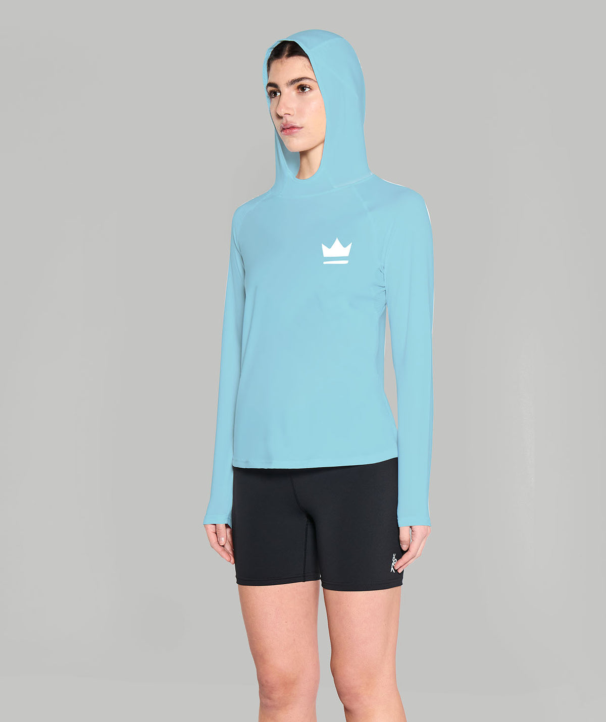 Women's Queens Rowing Sun Hoodie LS - Blue