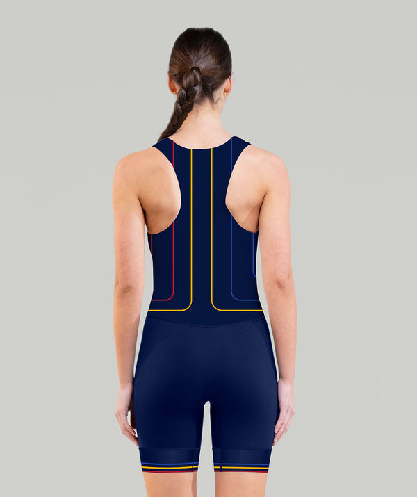 Women's Queens Rowing Streamline Unisuit Leg Band - Navy
